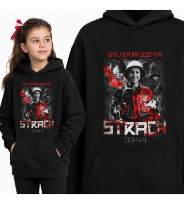 Bluza z kapturem dziecięca Patriotyczna BYLI ZA MŁODZI NA STRACH
